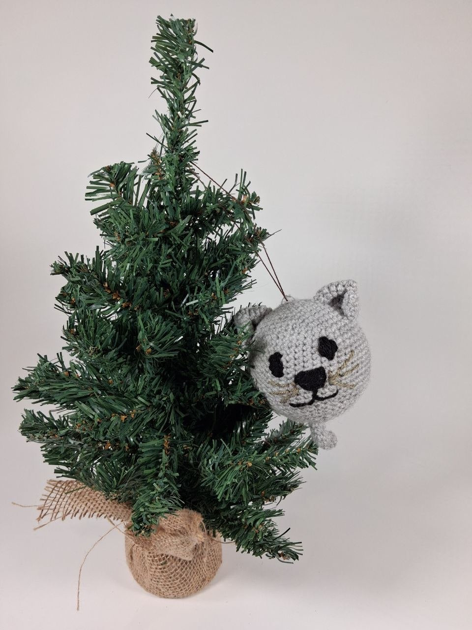 Cat Crochet Christmas Bauble
