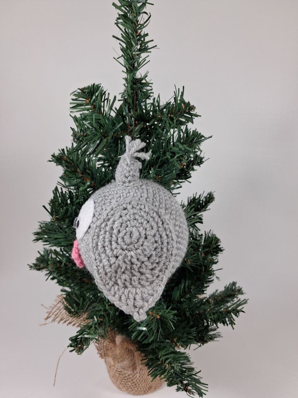 Owl Crochet Christmas Bauble