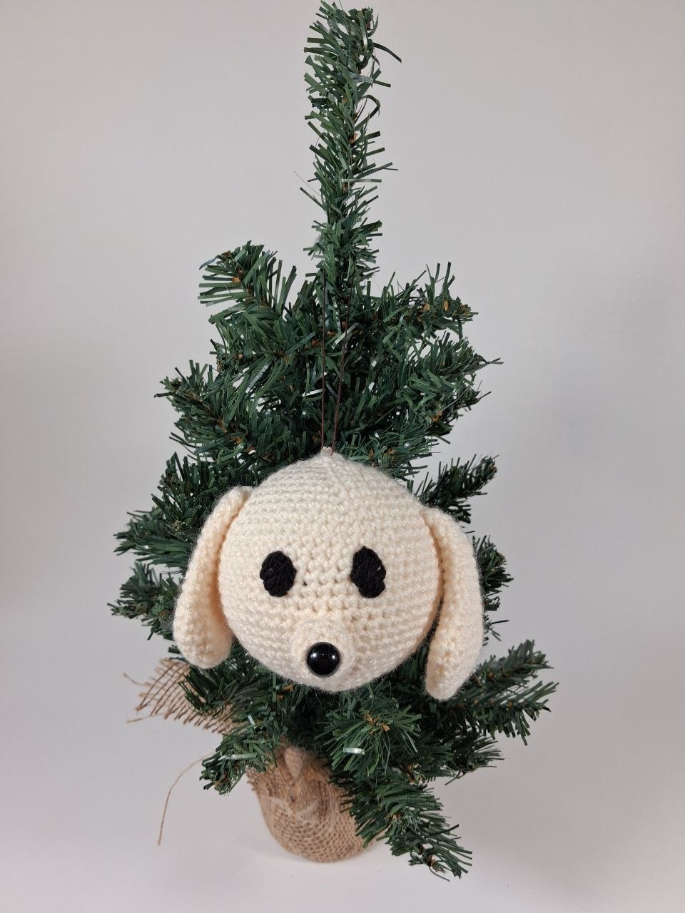 Dog Crochet Christmas Bauble