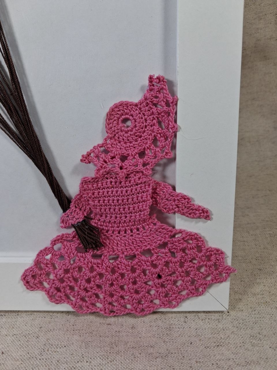 Crochet Girl with Balloons Framed Art