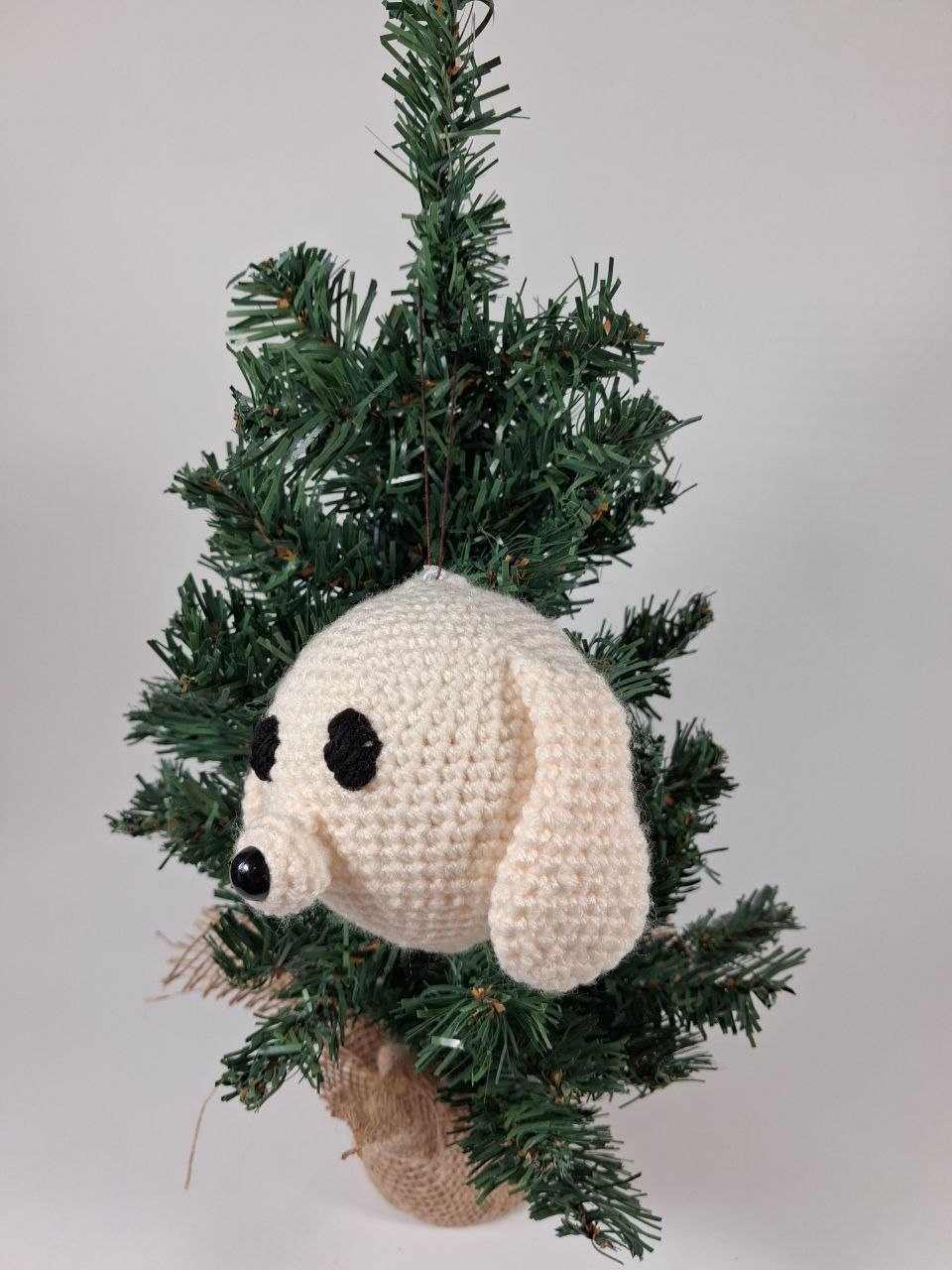 Dog Crochet Christmas Bauble