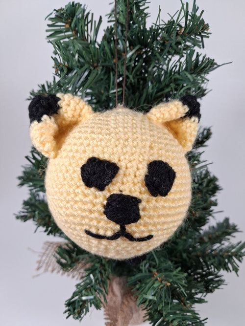 Cat Crochet Christmas Bauble