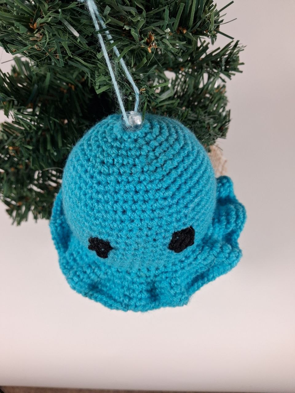 Jellyfish Crochet Christmas Bauble