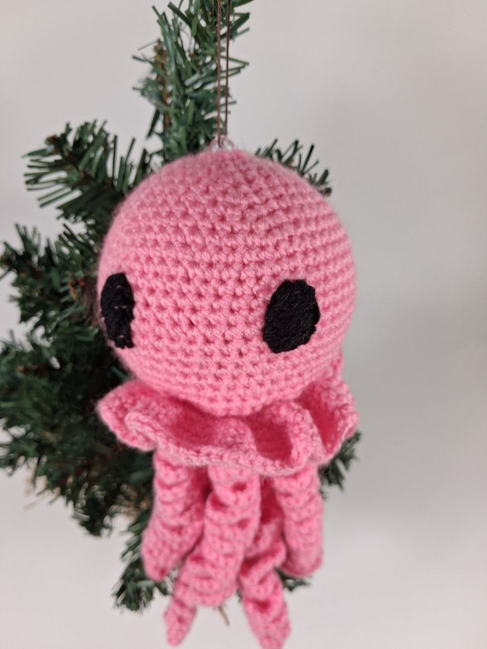 Jellyfish Crochet Christmas Bauble