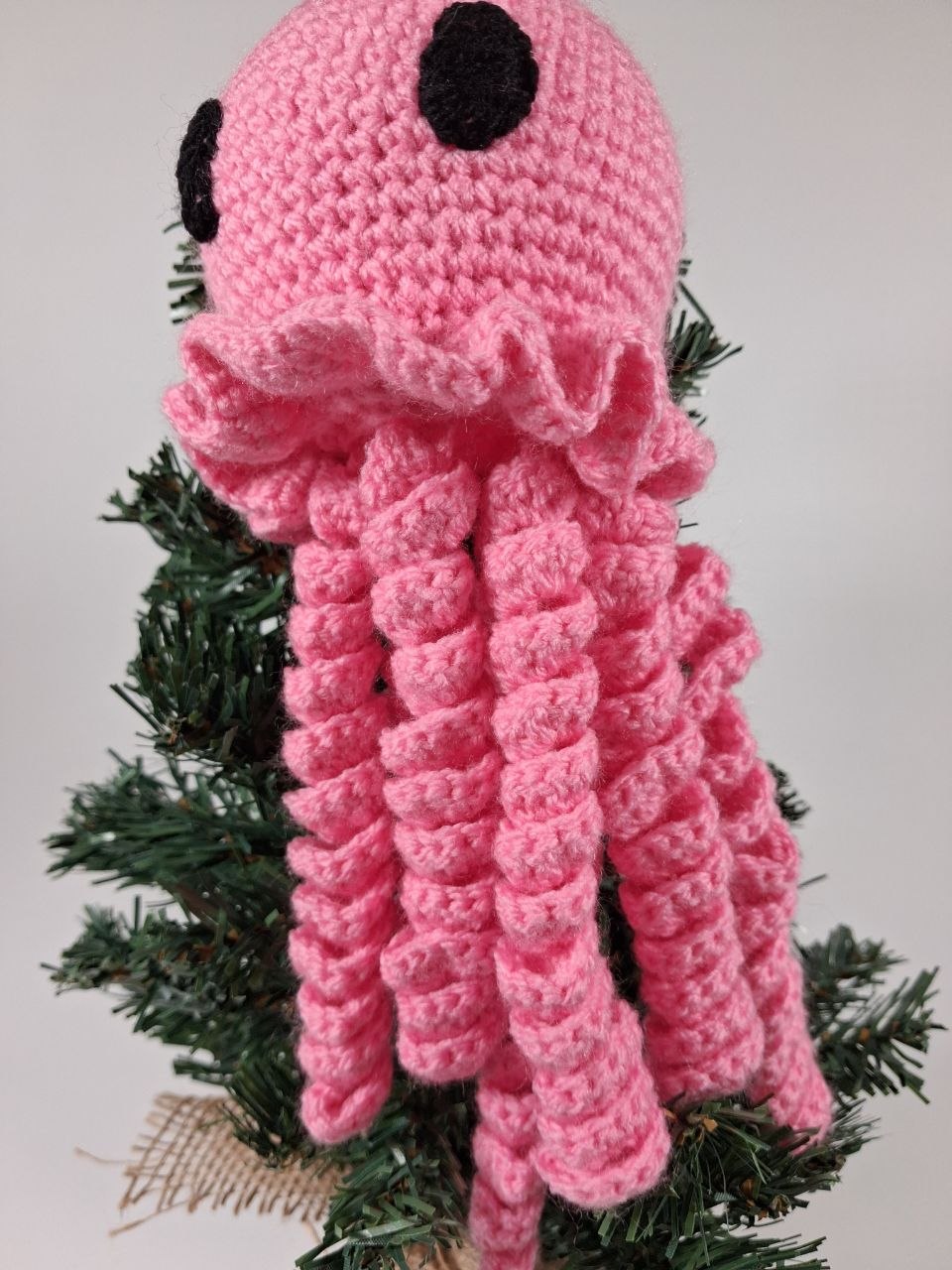 Jellyfish Crochet Christmas Bauble