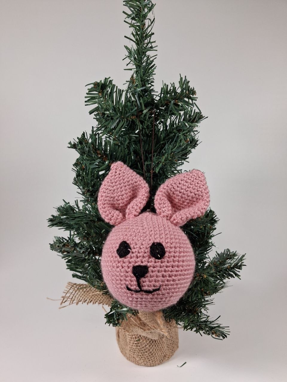 Piggy Crochet Christmas Bauble