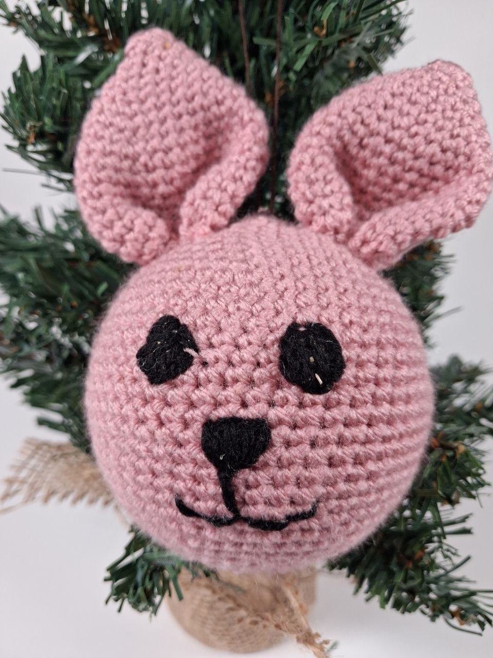 Piggy Crochet Christmas Bauble