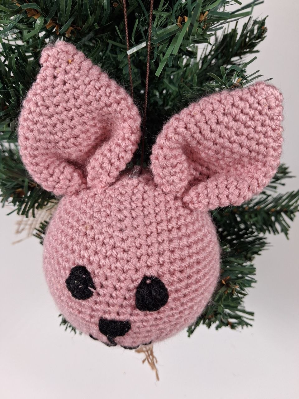 Piggy Crochet Christmas Bauble