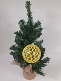 Yellow Crochet Christmas Bauble (big pattern)
