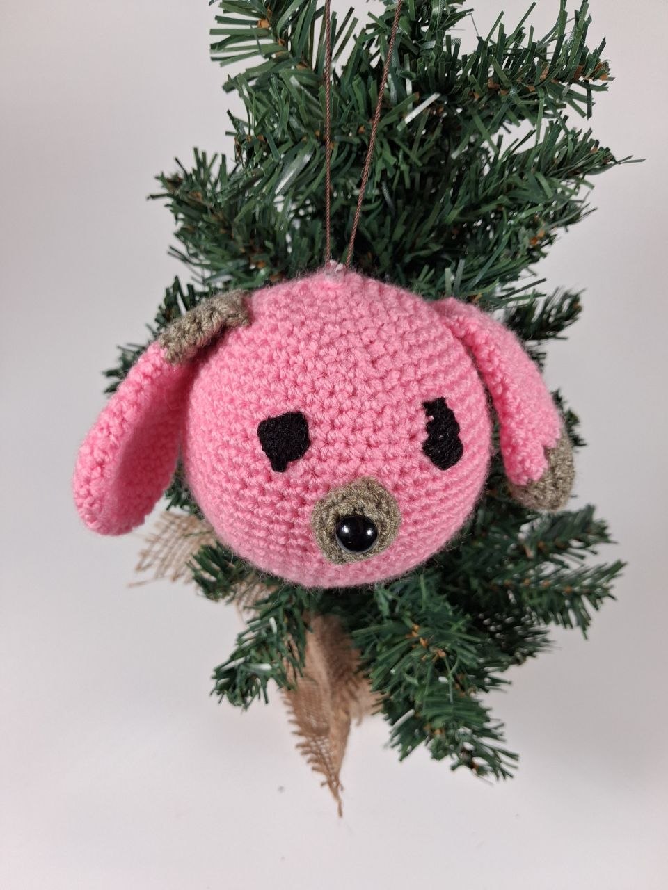 Dog Crochet Christmas Bauble