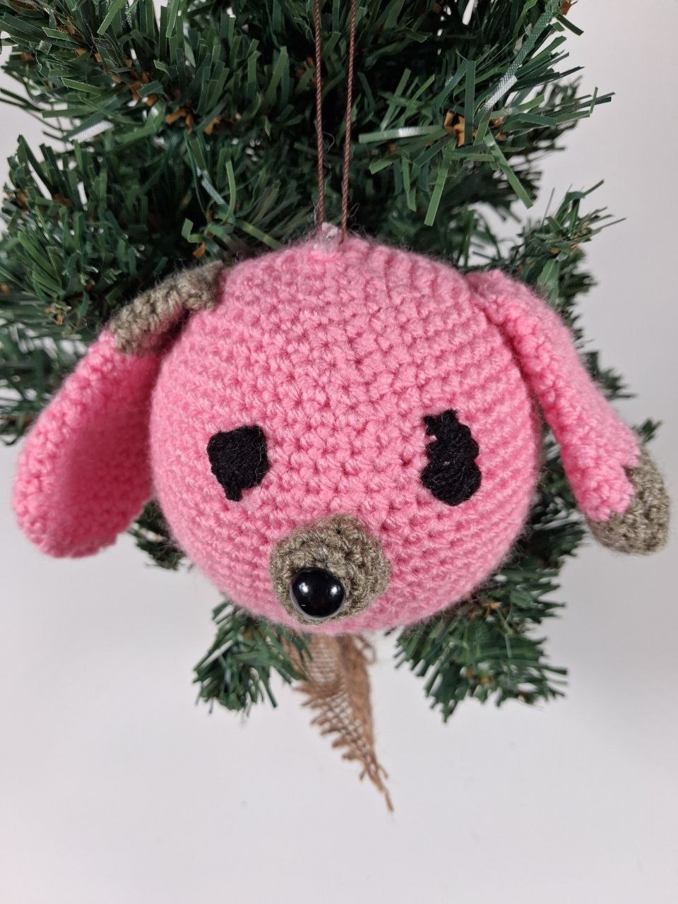 Dog Crochet Christmas Bauble