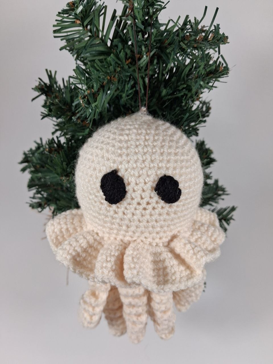 Jellyfish Crochet Christmas Bauble