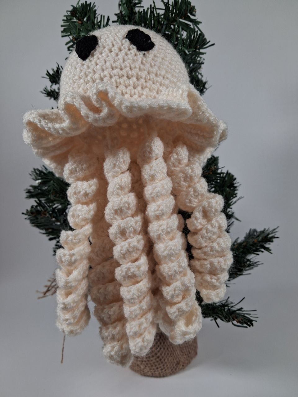 Jellyfish Crochet Christmas Bauble