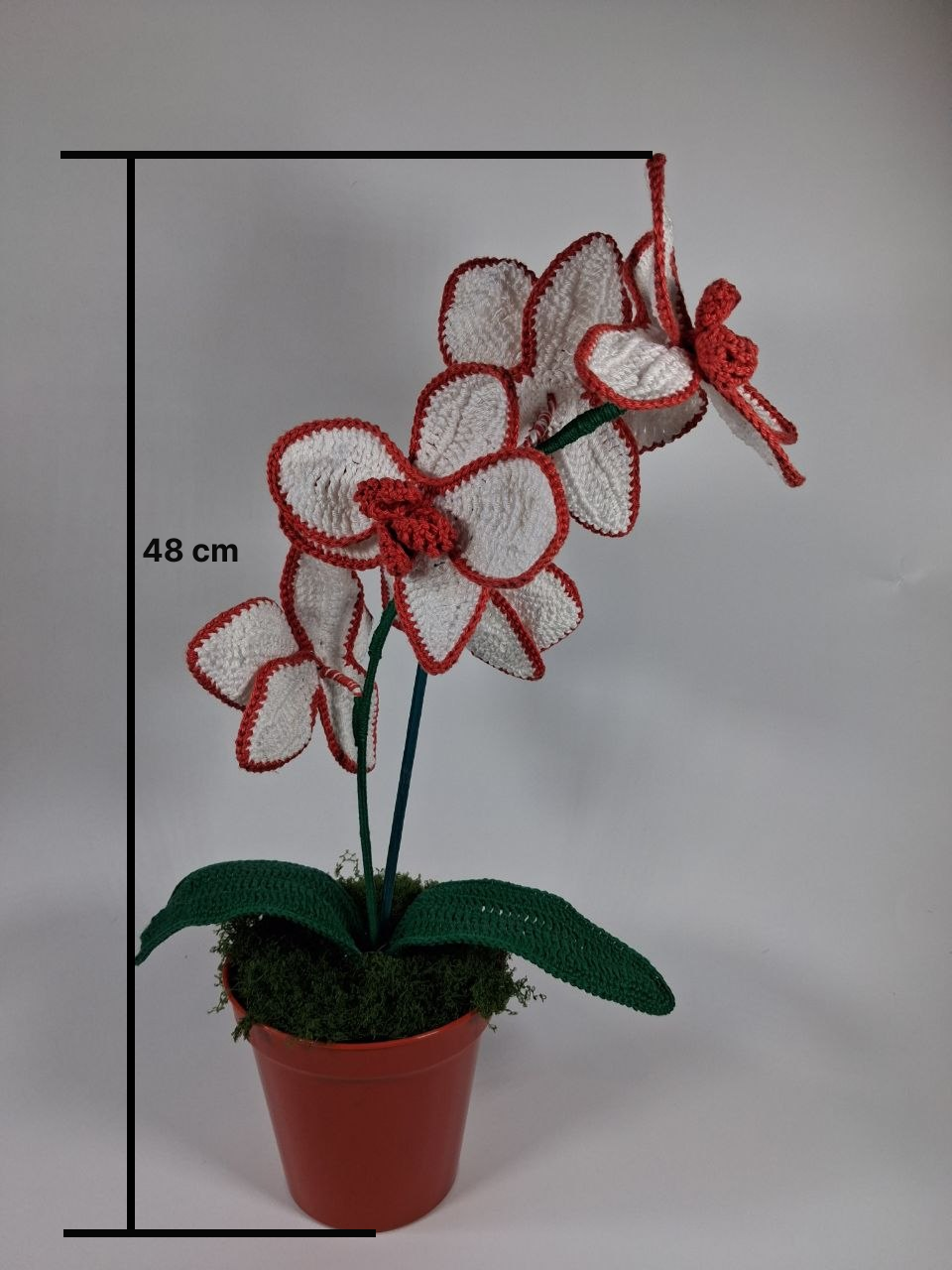 White Crochet Orchid