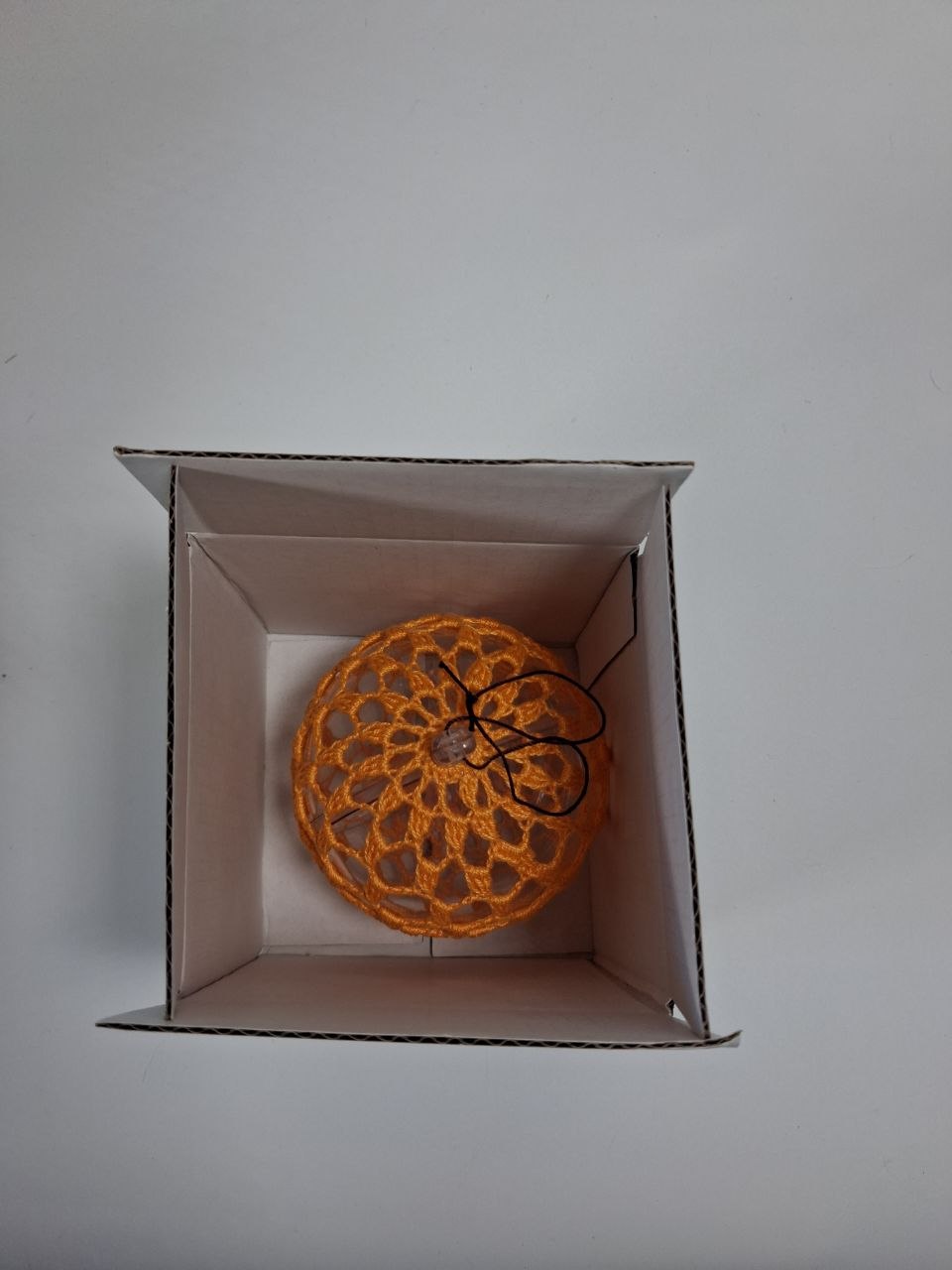 Orange Crochet Christmas Bauble