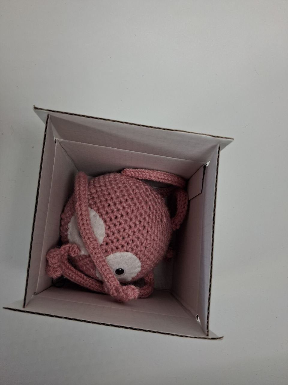 Funny Pink Crochet Christmas Bauble