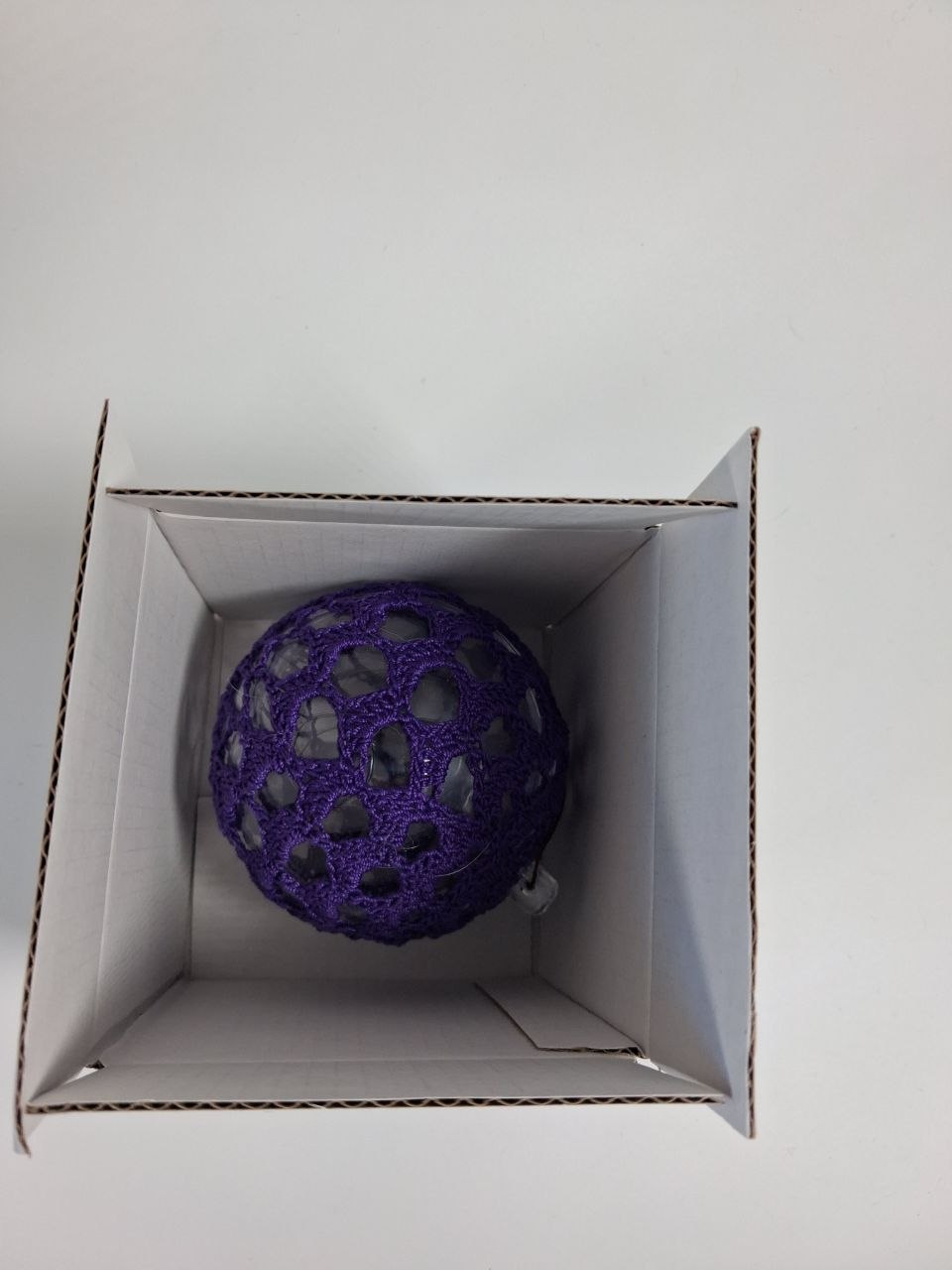 Purple Crochet Christmas Bauble